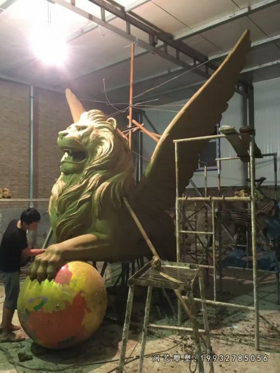 小区狮子动物铜雕