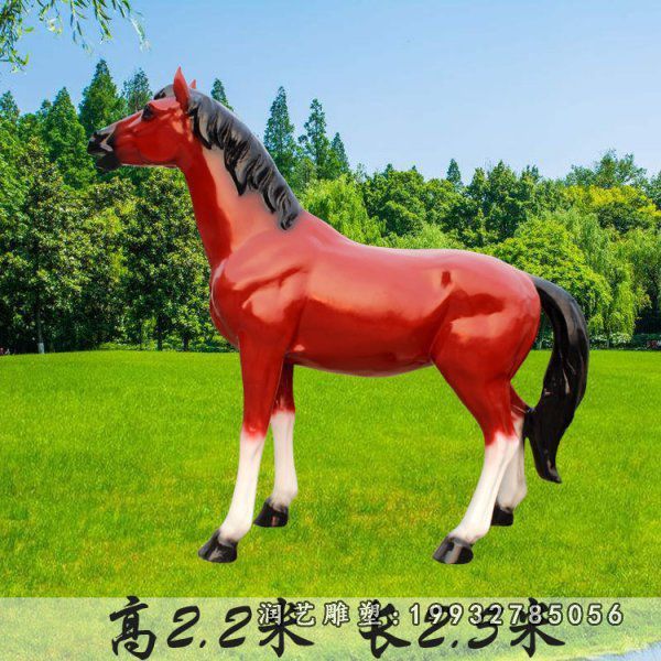 城市玻璃钢马动物雕塑