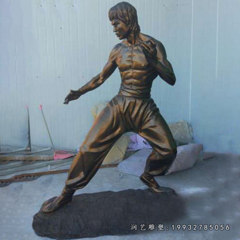 企业李小龙人物铜雕