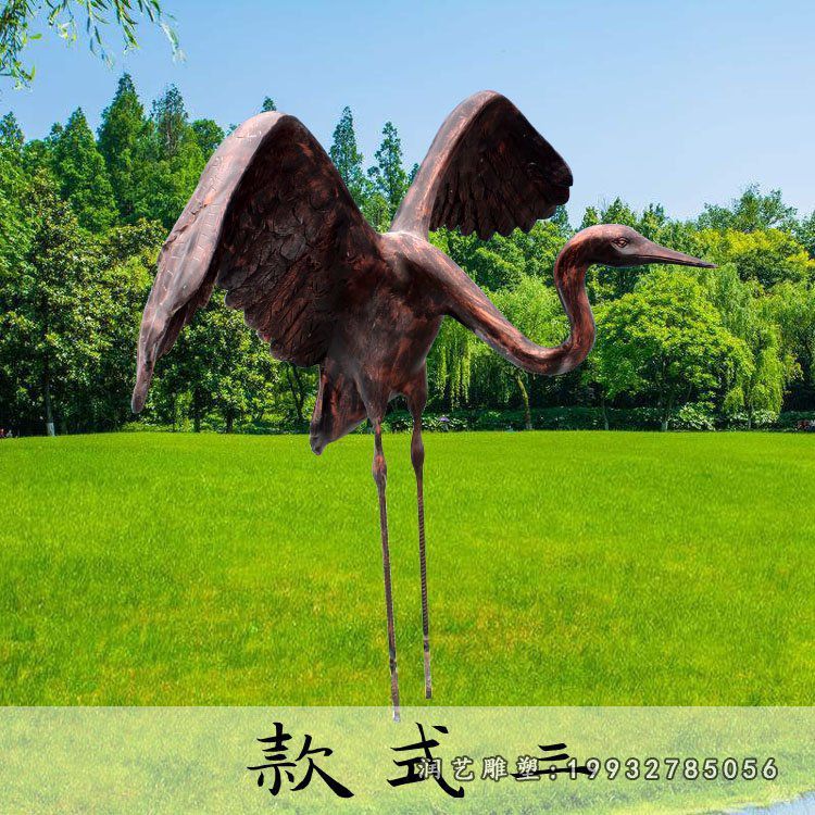 铜雕仙鹤 (5)