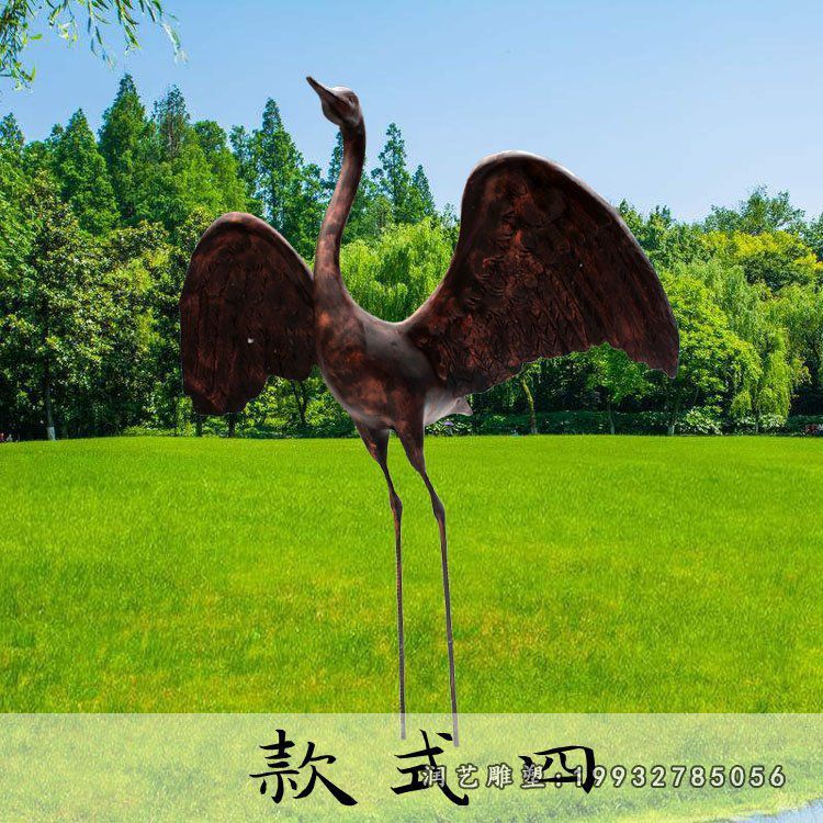 铜雕仙鹤 (6)