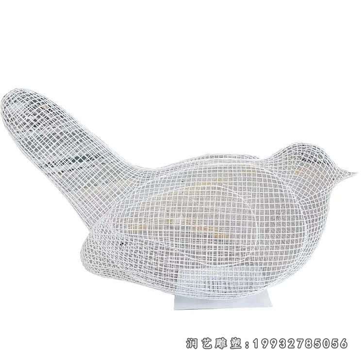 小区不锈钢鸟动物雕塑