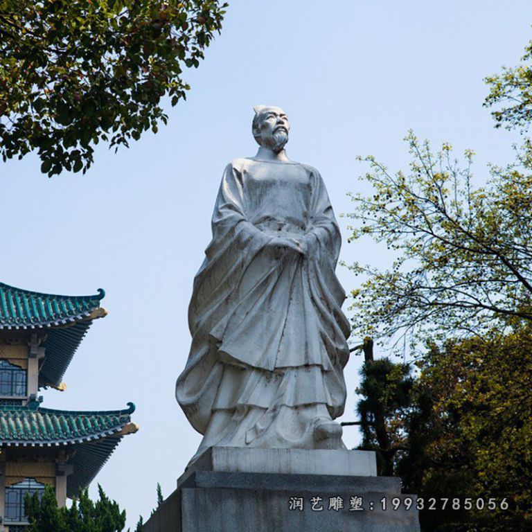 商场屈原人物石雕