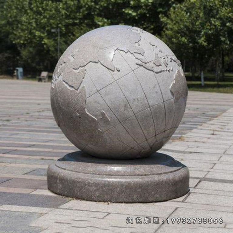 大理石地球仪,校园景观石雕