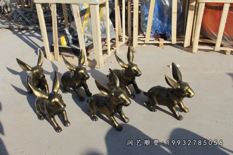 铜雕兔子 (4)