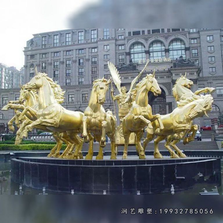 商场阿波罗战车景观铜雕