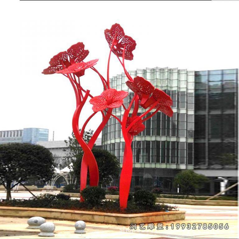 不锈钢花雕塑 (150)