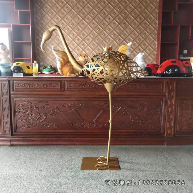 商场不锈钢火烈鸟动物雕塑