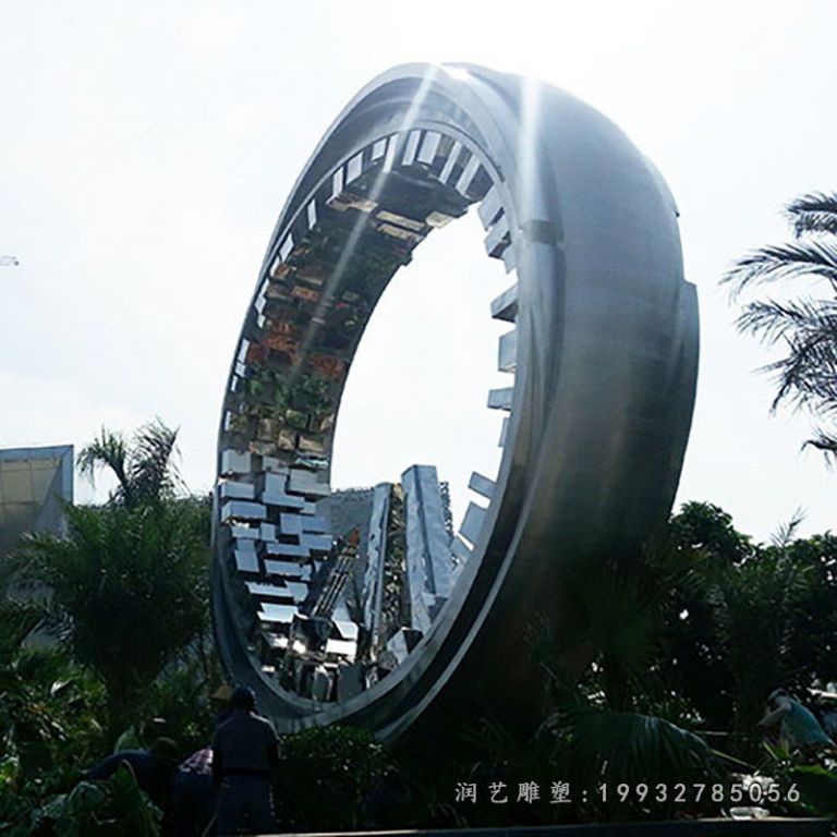 不锈钢齿轮雕塑 (10)