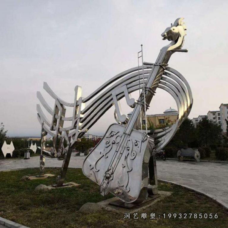 景区不锈钢音符景观雕塑