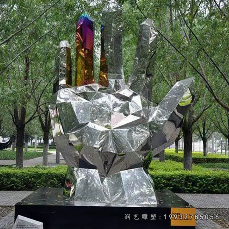 不锈钢手雕塑 (9)
