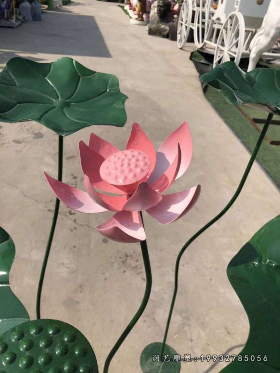 不锈钢荷花雕塑 (14)