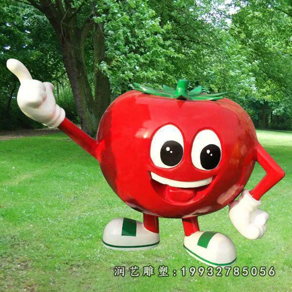 广场玻璃钢西红柿景观雕塑