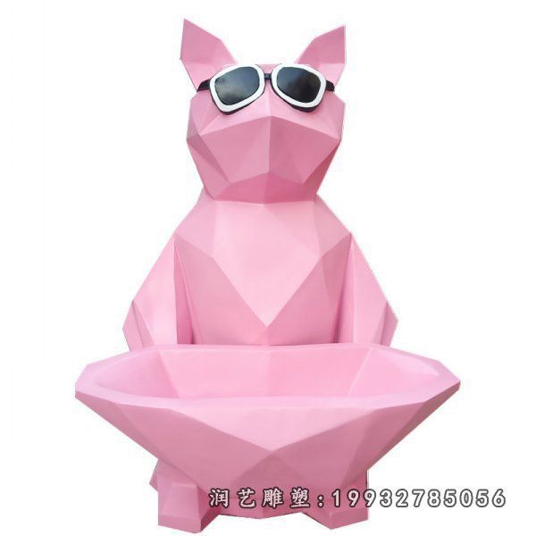 企业玻璃钢猫卡通雕塑