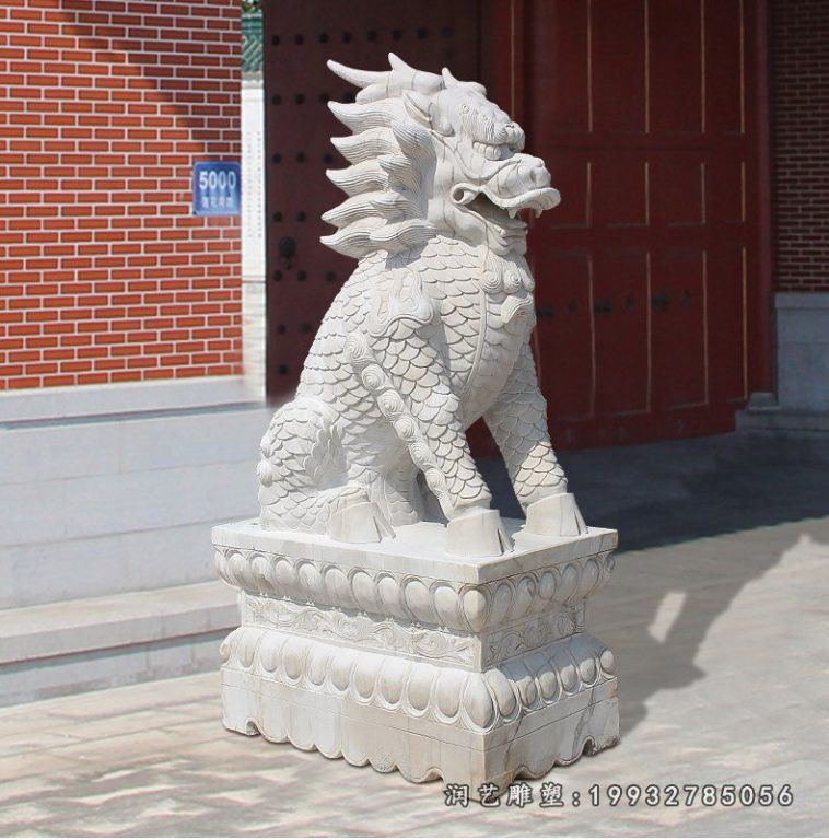 酒店麒麟动物石雕