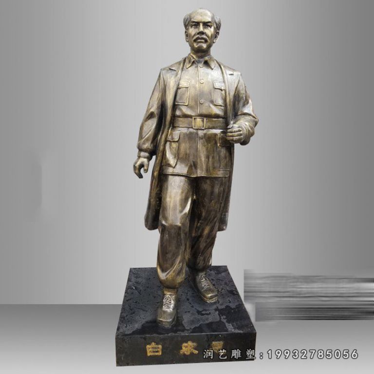 白求恩雕塑,玻璃钢仿铜雕塑 (2)