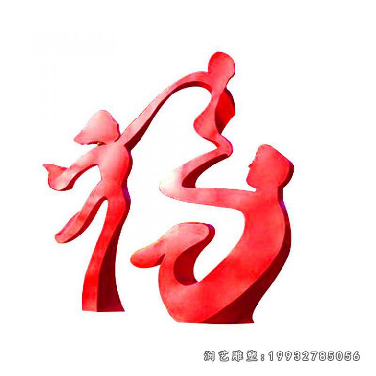 广场不锈钢福字景观雕塑