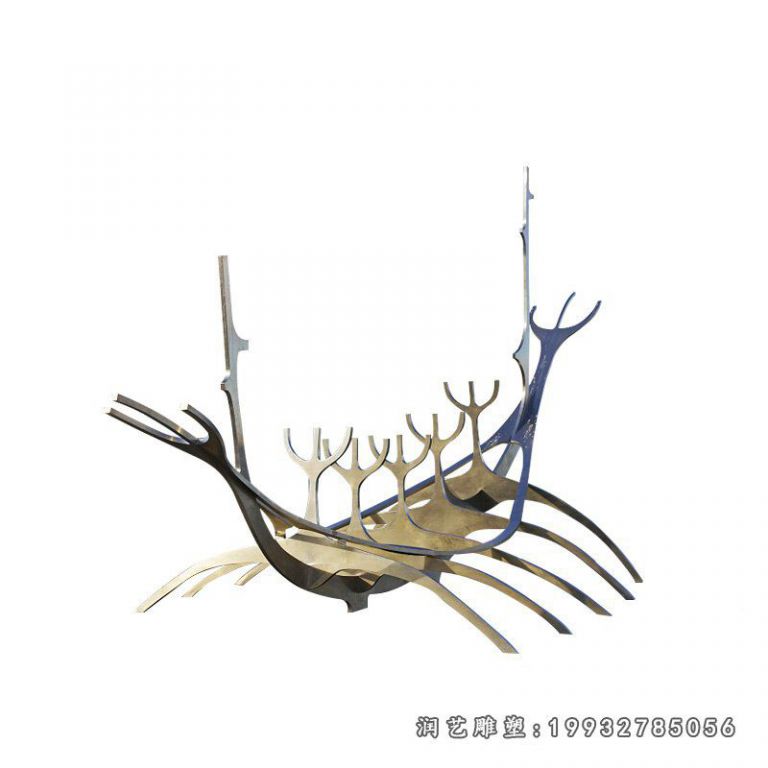 企业不锈钢线条景观雕塑