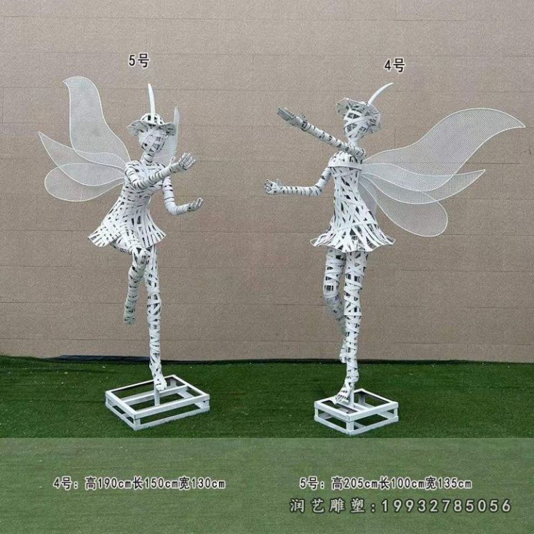 景区不锈钢花仙子雕塑