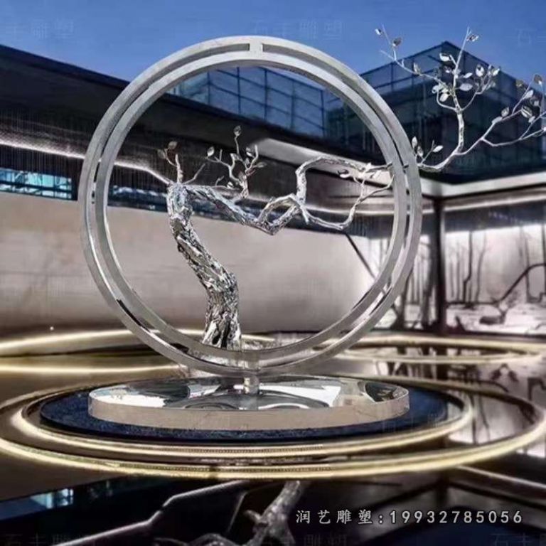 不锈钢创意景观步行街雕塑 (5)