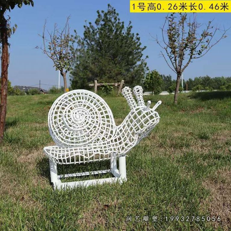游乐场不锈钢蜗牛动物雕塑
