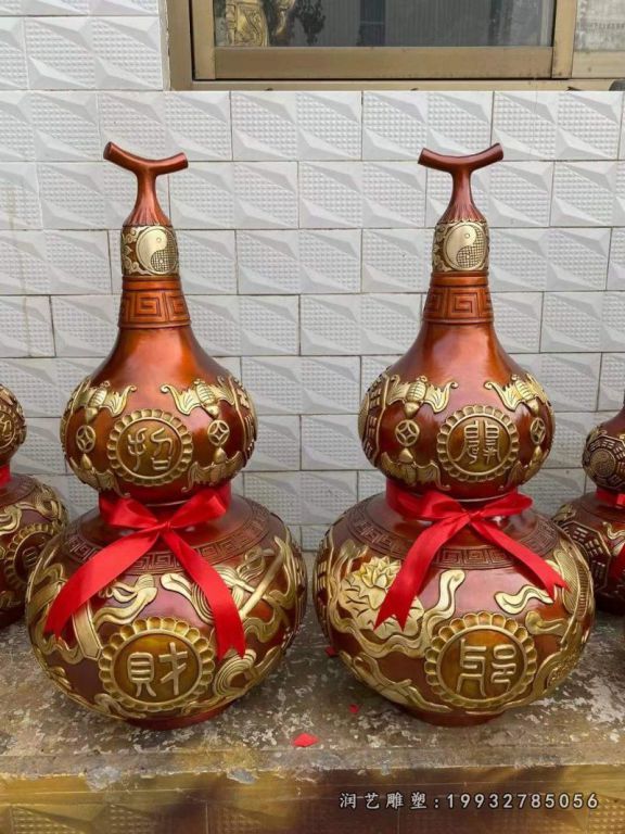 酒店葫芦景观铜雕