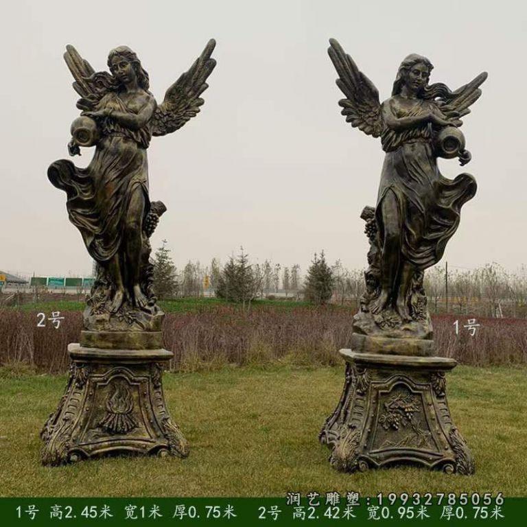 广场天使人物铜雕