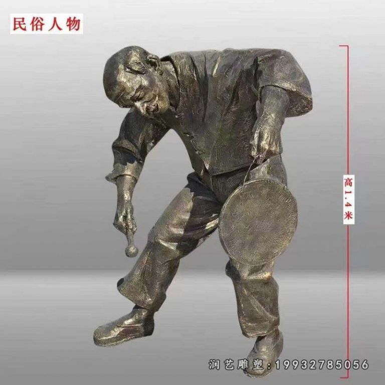 商场民俗人物铜雕