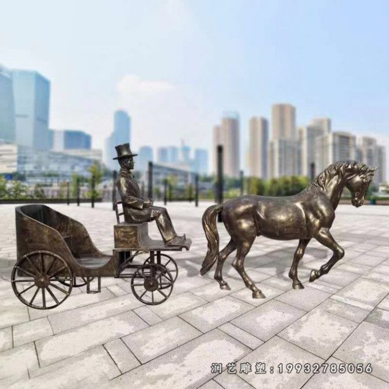 街道马车景观铜雕