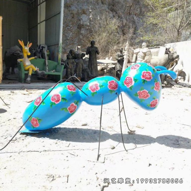 玻璃钢蚂蚁动物草坪雕塑 (1)