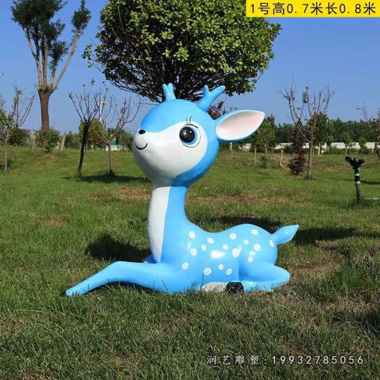 玻璃钢梅花鹿雕塑 (2)