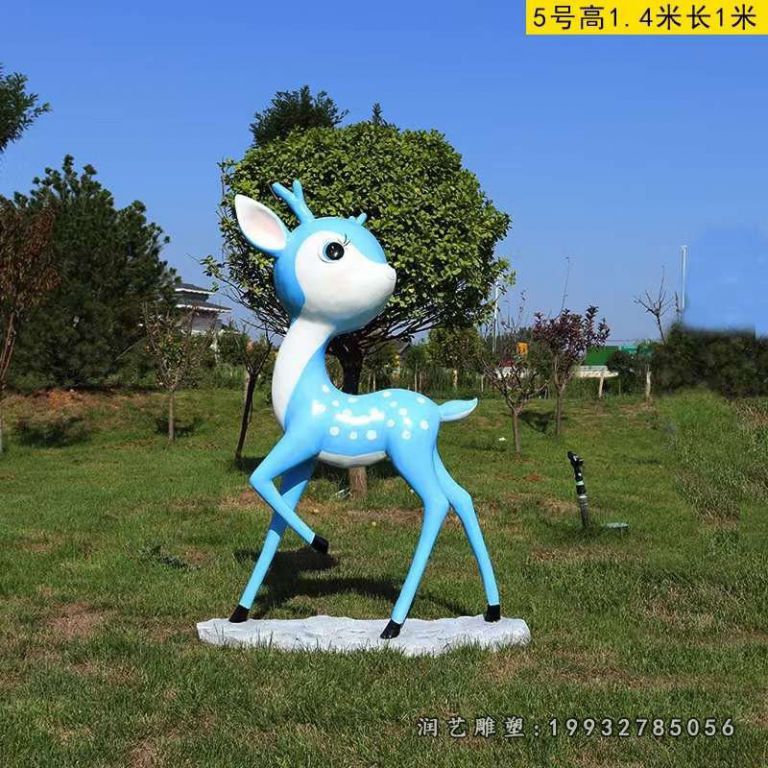 玻璃钢梅花鹿雕塑 (3)