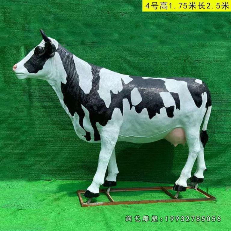 玻璃钢动物奶牛雕塑 (1)