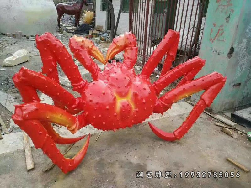 商场玻璃钢螃蟹动物雕塑