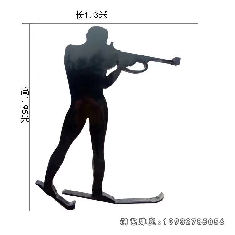 花园不锈钢运动人物雕塑 (1)