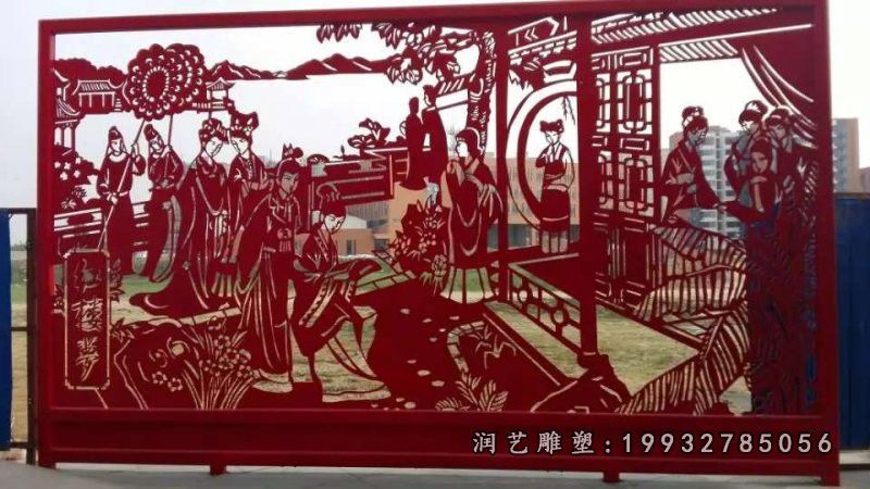 公园不锈钢剪纸景观雕塑