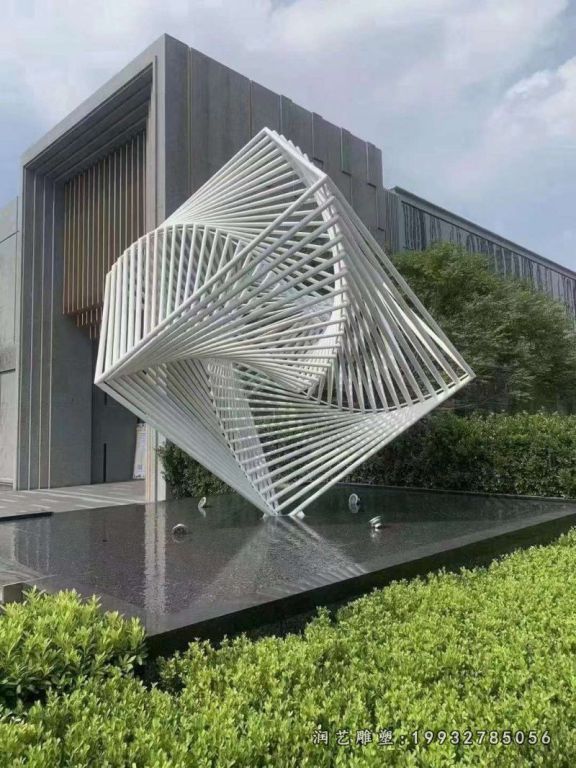 不锈钢魔方景观公园雕塑