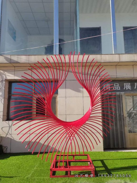不锈钢线条园林景观雕塑 (1)