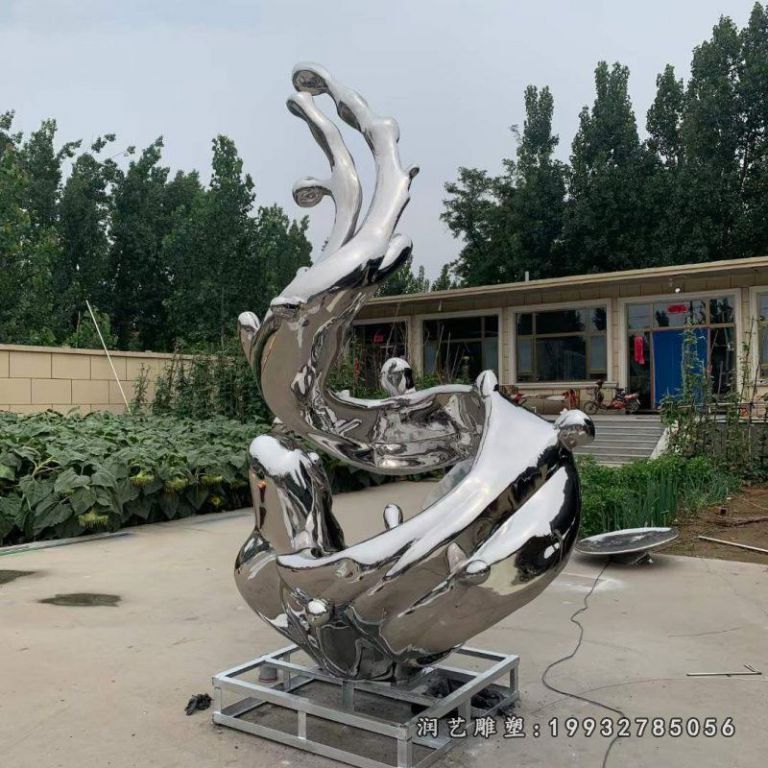不锈钢海浪雕塑 (52)