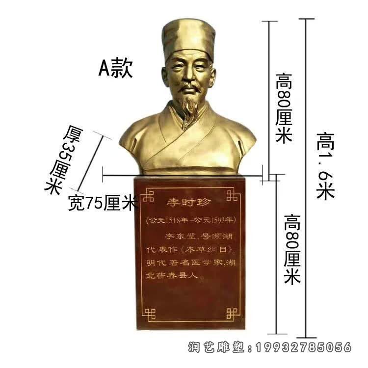 医院李时珍人物铜雕