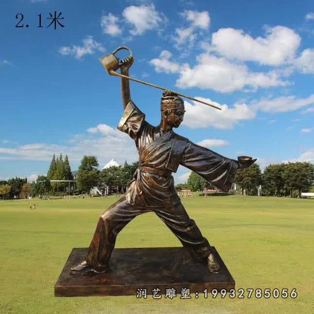商场店小二铜雕 (6)