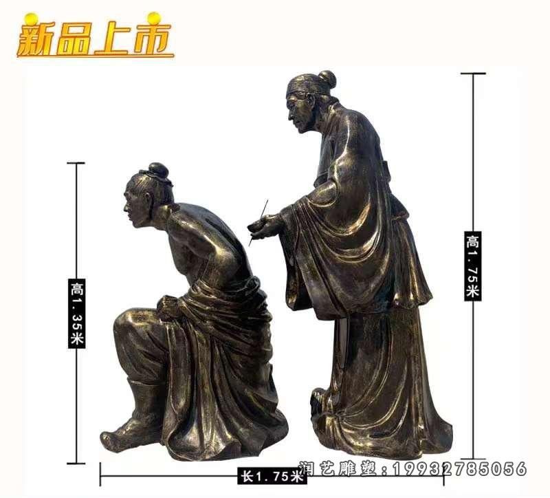 小区岳母刺字典故人物铜雕