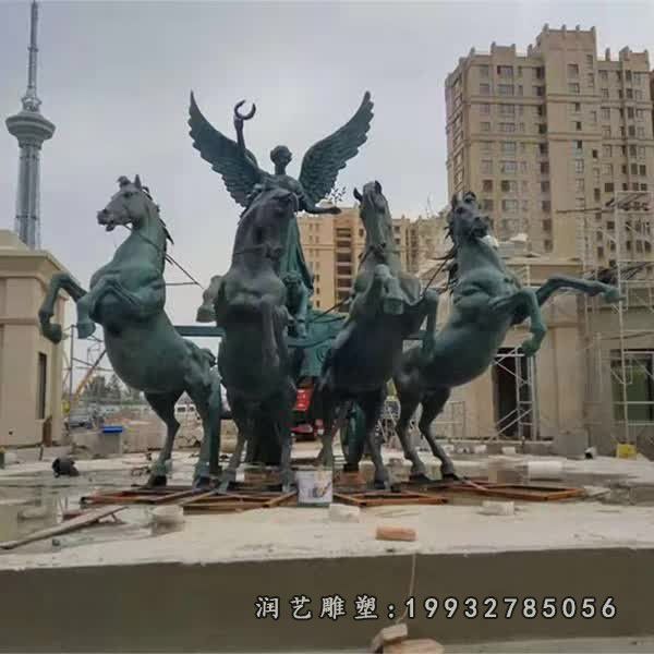 商场阿波罗战车景观铜雕