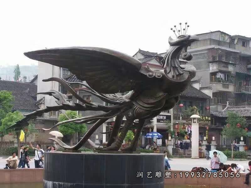 医院凤凰动物铜雕