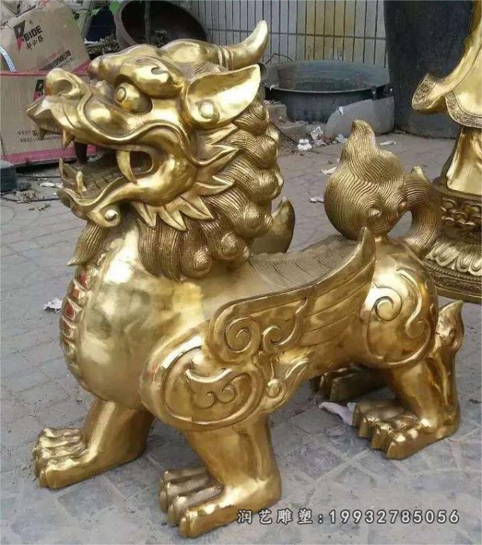 商业街貔貅动物铜雕