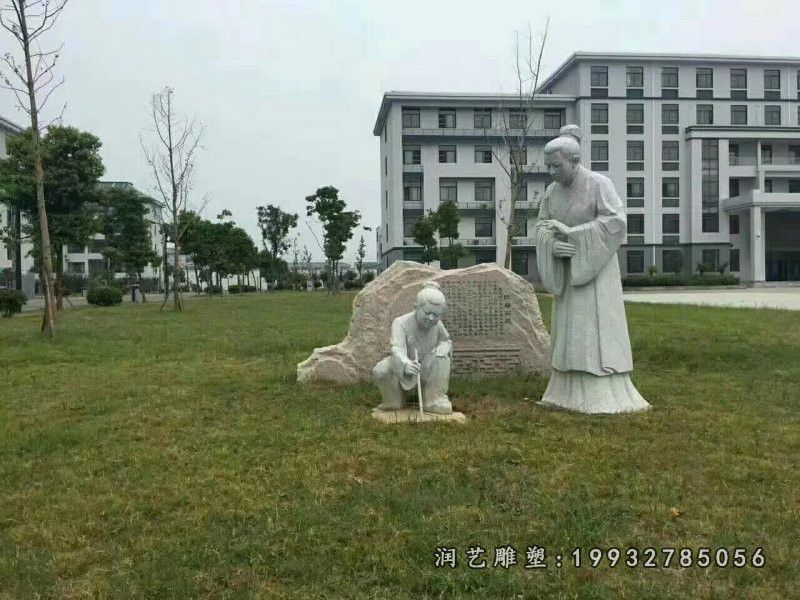 商场古代人物石雕