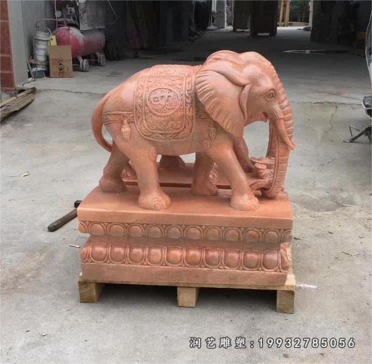 企业大象动物石雕