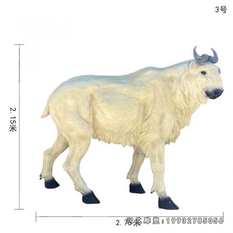 玻璃钢动物羊草坪雕塑 (2)