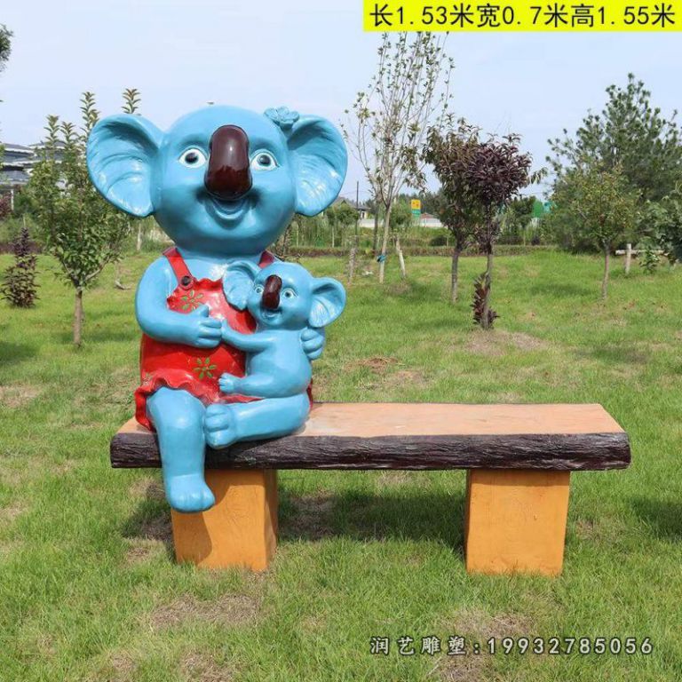 玻璃钢座椅步行街雕塑 (1)