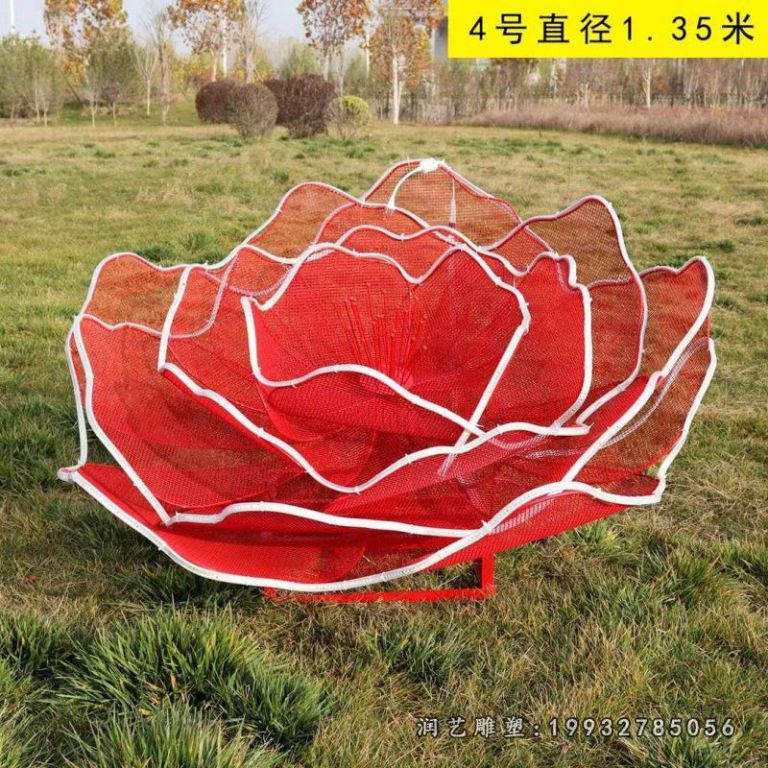 景区不锈钢花雕塑